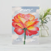 Waterverf elegant Roos schilderen Moederdag Kaart (Staand voorkant)