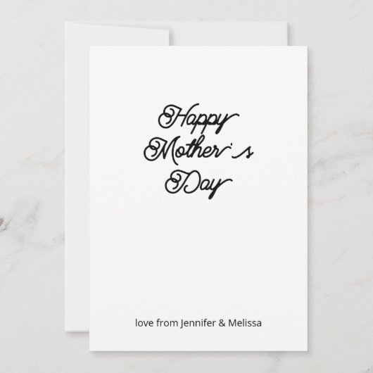 Waterverf elegant Roos schilderen Moederdag Kaart (Achterkant)