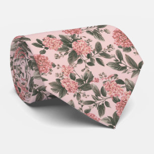 Waterverf Elegant Roze Roze Gum Eucalyptus Stropdas