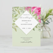 Waterverf Elegant roze rozen Kaart (Staand voorkant)