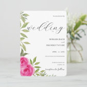 Waterverf Elegant roze rozen Kaart (Staand voorkant)