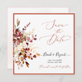 Waterverf Elegant Rustige Herfst Gum Eucalyptus Kaart (Voorkant / Achterkant)