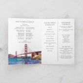 Waterverf Elegant San Francisco Huwelijk Programma (Binnen)