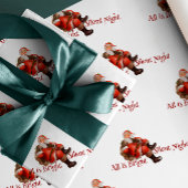 Waterverf Elegant Santa Claus Pattern Cadeaupapier