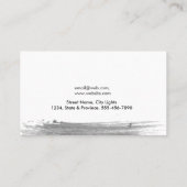 Waterverf Elegant Simple Splatter Black Grey Visitekaartje (Achterkant)