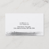 Waterverf Elegant Simple Splatter Black Grey Visitekaartje (Achterkant)