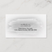 Waterverf Elegant Simple Splatter Black Grey Visitekaartje (Achterkant)