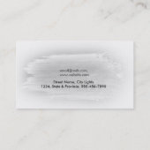 Waterverf Elegant Simple Splatter Black Grey Visitekaartje (Achterkant)