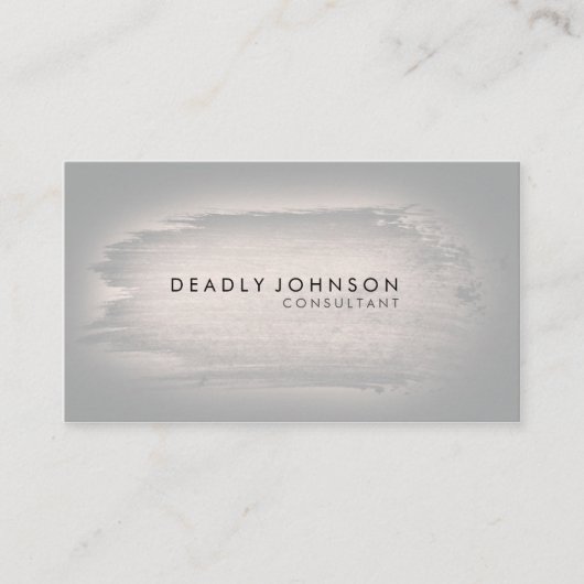 Waterverf Elegant Simple Splatter Black Grey Visitekaartje (Voorkant)