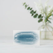 Waterverf Elegant Simple Splatter Blue Visitekaartje (Staand voorkant)