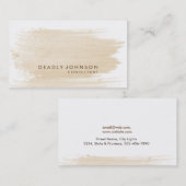 Waterverf Elegant Simple Splatter Cream Visitekaartje (Voorkant / Achterkant)