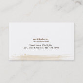 Waterverf Elegant Simple Splatter Cream Visitekaartje (Achterkant)