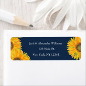 Waterverf Elegant Sunflower Boho Autumn Etiket (Insitu)