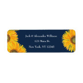 Waterverf Elegant Sunflower Boho Autumn Etiket (Voorkant)