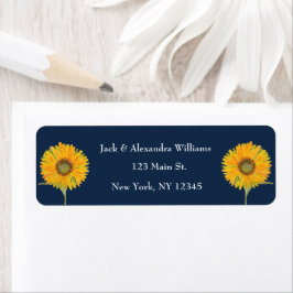 Waterverf Elegant Sunflower Boho Autumn Etiket