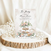 Waterverf Elegant Tea Party Verjaardag Kaart