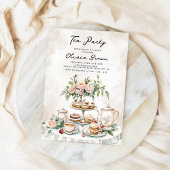 Waterverf Elegant Tea Party Verjaardag Kaart