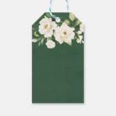 Waterverf Elegant White Rose Floral Hartelijk dank Cadeaulabel (Achterkant)