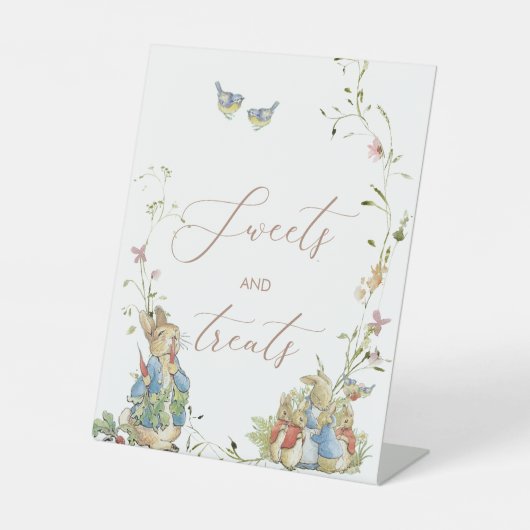 Waterverf Elegant Wildflower Peter Pedestal teken Reclamebord Met Voetstuk (Voorkant)