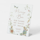 Waterverf Elegant Wildflower Peter Rabbit baby Reclamebord Met Voetstuk (Voorkant)