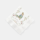 Waterverf Elegant Wildflower Peter Rabbit baby Servet (Hoek)