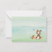 Waterverf Elegant Woodland Animals Dank u Notitiekaartje (Achterkant)