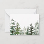 Waterverf Elegant Woodland Animals Dank u Notitiekaartje (Achterkant)