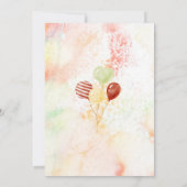 Waterverf Elegant Woodland Party Baby shower Kaart (Achterkant)