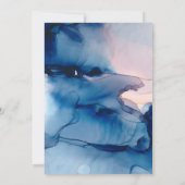 *~* Waterverf Elegante Abstracte AR17 bruiloft Kaart (Achterkant)