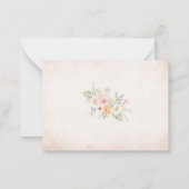 Waterverf Elegante Baby in Bloom Baby shower Dank Notitiekaartje (Achterkant)
