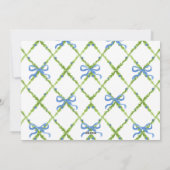 Waterverf Elegante Blauwe Chinoiserie Eén Foto  Feestdagenkaart (Achterkant)