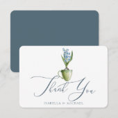 Waterverf Elegante Bloem Bruiloft Bedankt (Voorkant / Achterkant)