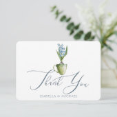 Waterverf Elegante Bloem Bruiloft Bedankt (Staand voorkant)