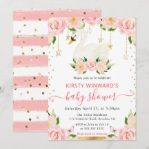 Waterverf Elegante Bloemenslot Baby Shower