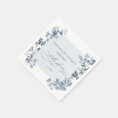 Waterverf Elegante Blueberries Baby shower servett Servet (Hoek)