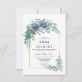 Waterverf Elegante Boheemse bruiloft uitnodiging (Voorkant)