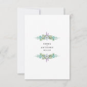 Waterverf Elegante Boheemse bruiloft uitnodiging (Achterkant)