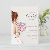 Waterverf Elegante bruid bruidsjurk Vrijgezellenfe Kaart (Staand voorkant)