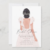 Waterverf Elegante bruid bruidsjurk Vrijgezellenfe Kaart (Voorkant)