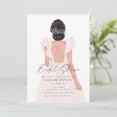 Waterverf Elegante bruid bruidsjurk Vrijgezellenfe Kaart (Staand voorkant)