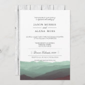 Waterverf | Elegante bruiloft Kaart (Voorkant / Achterkant)