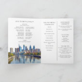 Waterverf Elegante Bruiloft Philadelphia Programma (Binnen)