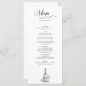 Waterverf | Elegante Engagement Party Menu (Voorkant / Achterkant)