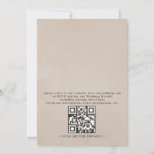 Waterverf Elegante Eucalyptus Boho QR Code Bruilof Kaart (Achterkant)