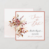 Waterverf Elegante Herfst  Gum Eucalyptus Kaart (Voorkant / Achterkant)