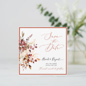 Waterverf Elegante Herfst  Gum Eucalyptus Kaart (Staand voorkant)