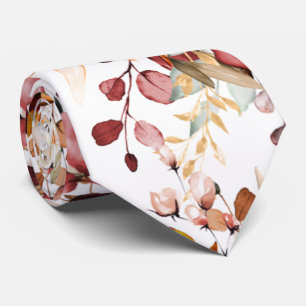 Waterverf Elegante Herfst Rustieke Gum Eucalyptus Stropdas