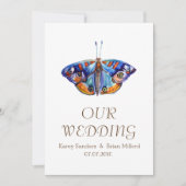 Waterverf, elegante huwelijksuitnodiging kaart (Voorkant)