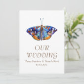 Waterverf, elegante huwelijksuitnodiging kaart (Staand voorkant)