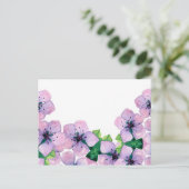 Waterverf elegante kaart met japanse sakura (Staand voorkant)